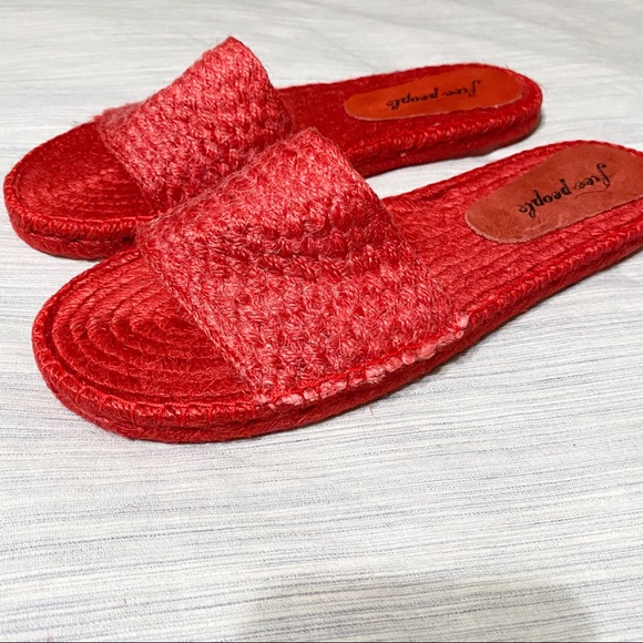 Free People Beach Front Espadrille Red Sandal - Picture 2 of 8